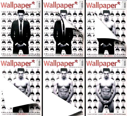 Adesivo em capa de revista