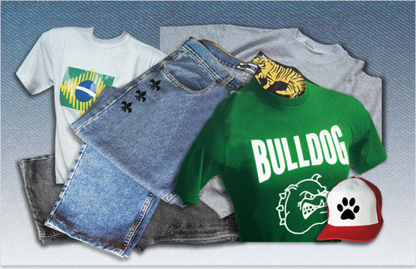 Adesivos em roupa